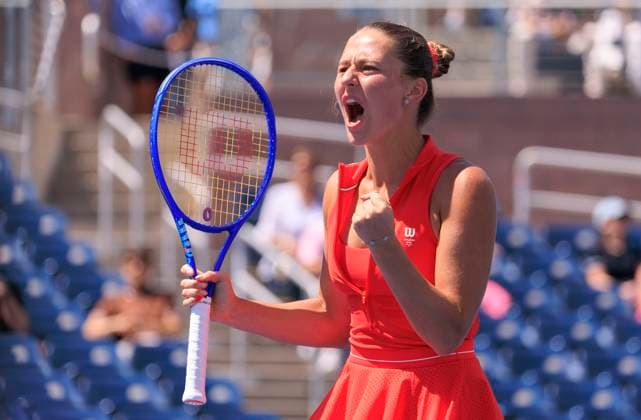 August 26, 2025, Flushing Meadows, New York, USA: Marta Kostyuk reacts after winning her match against Katie Boulter on Day 3 of the 2025 US Open at USTA Billie Jean King National Tennis Center on Tuesday August 26, 2025 in the Flushing neighborhood of the Queens borough of New York City. JAVIER ROJAS PI Flushing Meadows USA - ZUMAp124 20250826_zaa_p124_039 Copyright: xJavierxRojasx