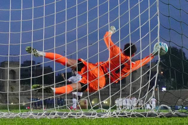 Cagliari s Joseph Liteta missed penalty during the Primavera Italian Super Cup final 2025 soccer match between Inter and Cagliari at Arena Civica in Milan , North Italy , Tuesday , August 26 , 2025. - Soccer  Copyright: xSpada LaPressex