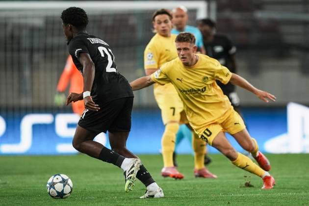 Champions League qualification Sturm Graz Bodo Glimt Klagenfurt, Austria 20250826 Sturm Grazs Tochi Chukwuani during the Champions League qualifying match between Sturm Graz and Bodo Glimt at Wörthersee Stadium in Austria Photo Terje Pedersen NTB Klagenfurt Austria EDITORIAL USE ONLY RESTRICTED USE FOR BETTING COMPANIES  Copyright: xTerjexPedersenx xNTBx
