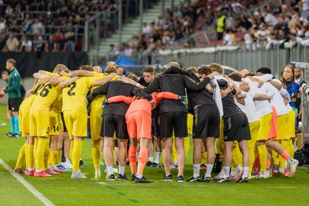 SOCCER - UEFA CL, Sturm vs Bodo KLAGENFURT,AUSTRIA,26.AUG.25 - SOCCER - UEFA Champions League, play off, SK Sturm Graz vs FK Bodo Glimt. Image shows FK Bodo Glimt.  GEPAxpictures xMatthiasxTrinkl