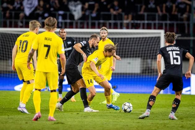 STURM GRAZ vs BODO GLIMT Ulrik Saltnes of Bodo during second leg of play off round of UEFA Champions League football match between SK Sturm Graz and FK Bodo Glimt. Worthersee Stadion, Klagenfurt, Austria, August 26, 2025. Photo by Branislav Racko Copyright: xx 080A7795