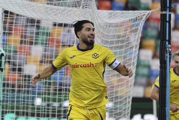 Daniel Fernando Mosquera Bonilla D.Mosquera of Hellas Verona FC celebrates after scoring goal during Udinese Calcio FC vs Hellas Verona FC, 1Â° Serie A Enilive 2025-26 game at Bluenergy stadium in Udine (UD), Italy, on August 25, 2025.  Copyright: xDavidexCasentini IPAxSportx xipa-agency.netx xx IPA_63325825 IPA_Agency_IPA63325825