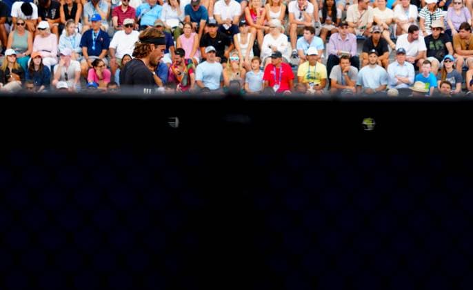 Stefanos Tsitsipas in first round action 2025 US Open, Day Three, USTA Billie Jean King National Tennis Center, New York, USA - 26 Aug 2025New York USTA Billie Jean King National T New York (NY) United States of America  Copyright: xJavierxGarcia Shutterstockx 15451865cw