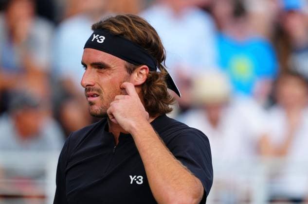 Stefanos Tsitsipas in first round action 2025 US Open, Day Three, USTA Billie Jean King National Tennis Center, New York, USA - 26 Aug 2025New York USTA Billie Jean King National T New York (NY) United States of America  Copyright: xJavierxGarcia Shutterstockx 15451865dn