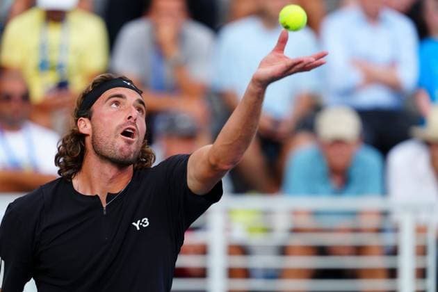 Stefanos Tsitsipas in first round action 2025 US Open, Day Three, USTA Billie Jean King National Tennis Center, New York, USA - 26 Aug 2025New York USTA Billie Jean King National T New York (NY) United States of America  Copyright: xJavierxGarcia Shutterstockx 15451865dp