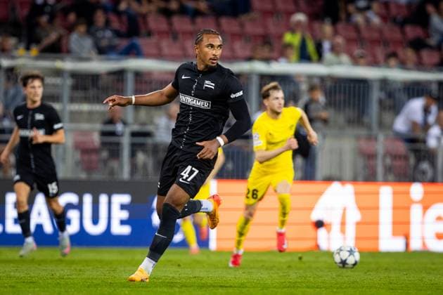 STURM GRAZ vs BODO GLIMT Emanuel Aiwu of Sturm during second leg of play off round of UEFA Champions League football match between SK Sturm Graz and FK Bodo Glimt. Worthersee Stadion, Klagenfurt, Austria, August 26, 2025. Photo by Branislav Racko Copyright: xx 080A8266