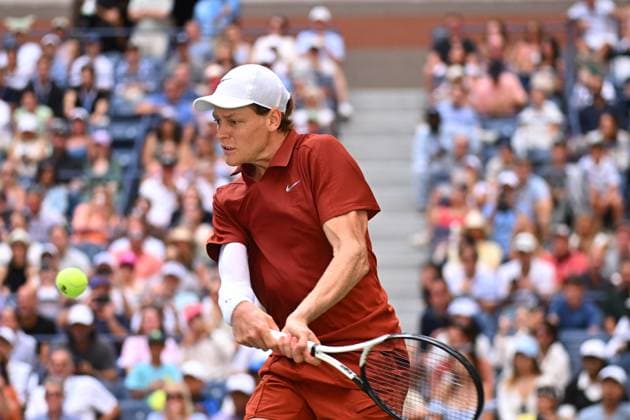 US Open - First Round Jannik Sinner (ITA) during his first round match at the 2025 US Open at Billie Jean National Tennis Center in New York City, NY, USA, on August 26, 2025. Photo by Corinne Dubreuil ABACAPRESS.COM New York city United States  Copyright: xDubreuilxCorinne ABACAx