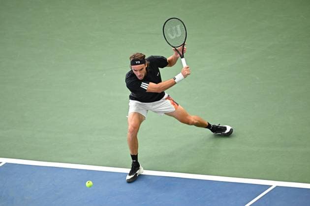 US Open - First Round Stefanos Tsitsipas (GRE) during his first round match at the 2025 US Open at Billie Jean National Tennis Center in New York City, NY, USA, on August 26, 2025. Photo by Corinne Dubreuil ABACAPRESS.COM New York city United States  Copyright: xDubreuilxCorinne ABACAx