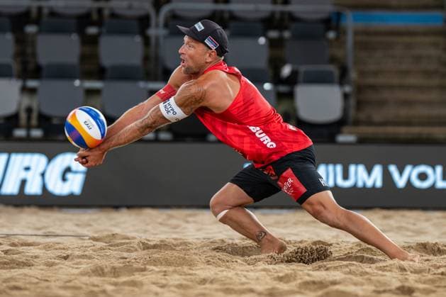 RECORD DATE NOT STATED Beach Pro Tour - Elite 16 Hamburg, 27.08.2025 Alexander Horst (AUT); Beach Pro Tour - Elite 16 Hamburg am 27.08.2025 Copyright: xBEAUTIFULxSPORTS PeterxWeberx