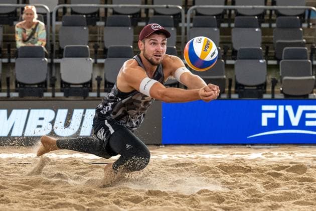 RECORD DATE NOT STATED Beach Pro Tour - Elite 16 Hamburg, 27.08.2025 Benedikt Sagstetter (Player No. 2, GER); Beach Pro Tour - Elite 16 Hamburg am 27.08.2025 Copyright: xBEAUTIFULxSPORTS PeterxWeberx