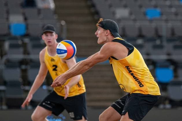 RECORD DATE NOT STATED Beach Pro Tour - Elite 16 Hamburg, 27.08.2025 Maximilian Just (Player No. 1, GER); Beach Pro Tour - Elite 16 Hamburg am 27.08.2025 Copyright: xBEAUTIFULxSPORTS PeterxWeberx