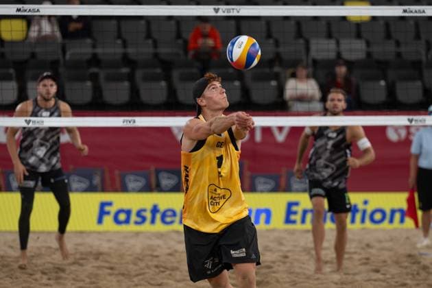 RECORD DATE NOT STATED Beach Pro Tour - Elite 16 Hamburg, 27.08.2025 Maximilian Just (Player No. 1, GER); Beach Pro Tour - Elite 16 Hamburg am 27.08.2025 Copyright: xBEAUTIFULxSPORTS PeterxWeberx