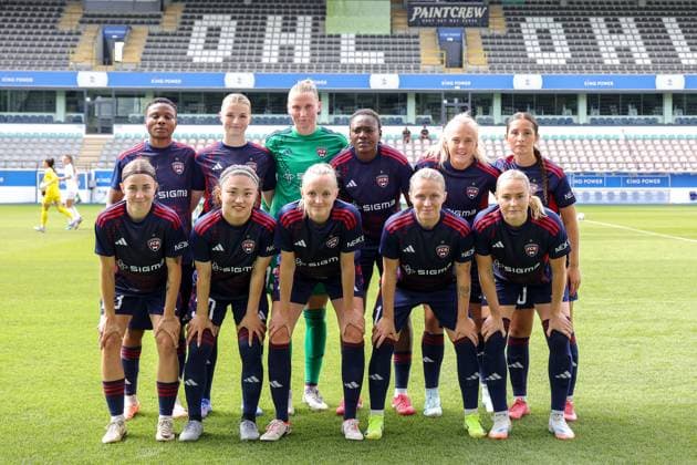 250827 UWCL ROSENGARD VS LJUBOTEN Rosengard players posing for a team picture during women™s soccer match between FC Rosengard (SWE) and ZFK Ljuboten (MKD), group 3, second qualifying round of Women™s Champions League 2025-2026 on Wednesday 27 August 2025 in Leuven, Belgium. PHOTO SPORTPIX SEVIL OKTEM LEUVEN DEN DREEF VLAAMS BRABANT BELGIUM  Copyright: xSportpix.bex xSevilxOktemxSevilxOktemx