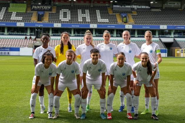 250827 UWCL ROSENGARD VS LJUBOTEN Ljuboten players posing for a team picture during women™s soccer match between FC Rosengard (SWE) and ZFK Ljuboten (MKD), group 3, second qualifying round of Women™s Champions League 2025-2026 on Wednesday 27 August 2025 in Leuven, Belgium. PHOTO SPORTPIX SEVIL OKTEM LEUVEN DEN DREEF VLAAMS BRABANT BELGIUM  Copyright: xSportpix.bex xSevilxOktemxSevilxOktemx