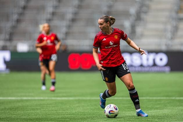 250827 Elisabeth Terland of Manchester United, ManU during the UEFA Women s Champions League qualifying match between Manchester United and PSV Eindhoven on August 27, 2025 in Stockholm. Photo: Jonathan Näckstrand BILDBYRAN COP 94 JN0223 fotboll football soccer fotball uefa womens champions league manchester united wfc psv eindhoven dam bbeng Copyright: JONATHANxNÄCKSTRAND BB250827JN040