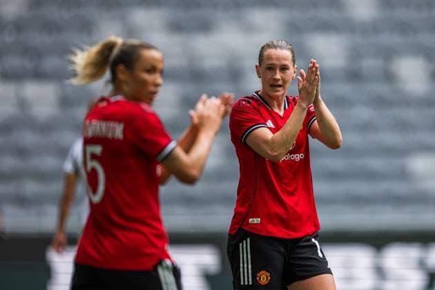 250827 Elisabeth Terland of Manchester United, ManU during the UEFA Women s Champions League qualifying match between Manchester United and PSV Eindhoven on August 27, 2025 in Stockholm. Photo: Jonathan Näckstrand BILDBYRAN COP 94 JN0223 fotboll football soccer fotball uefa womens champions league manchester united wfc psv eindhoven dam bbeng Copyright: JONATHANxNÄCKSTRAND BB250827JN045
