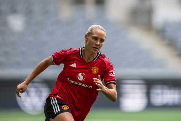 250827 Lisa Naalsund of Manchester United, ManU during the UEFA Women s Champions League qualifying match between Manchester United and PSV Eindhoven on August 27, 2025 in Stockholm. Photo: Jonathan Näckstrand BILDBYRAN COP 94 JN0223 fotboll football soccer fotball uefa womens champions league manchester united wfc psv eindhoven dam bbeng Copyright: JONATHANxNÄCKSTRAND BB250827JN061