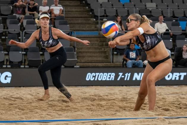 RECORD DATE NOT STATED Beach Pro Tour - Elite 16 Hamburg, 27.08.2025 Anna-Chiara Reformat (Player No. 2, GER), Chenoa Christ (Player No. 1; Beach Pro Tour - Elite 16 Hamburg am 27.08.2025 Copyright: xBEAUTIFULxSPORTS PeterxWeberx