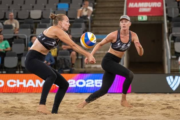 RECORD DATE NOT STATED Beach Pro Tour - Elite 16 Hamburg, 27.08.2025 Tabea Schwarz, Hanna-Marie Schieder (GER); Beach Pro Tour - Elite 16 Hamburg am 27.08.2025 Copyright: xBEAUTIFULxSPORTS PeterxWeberx