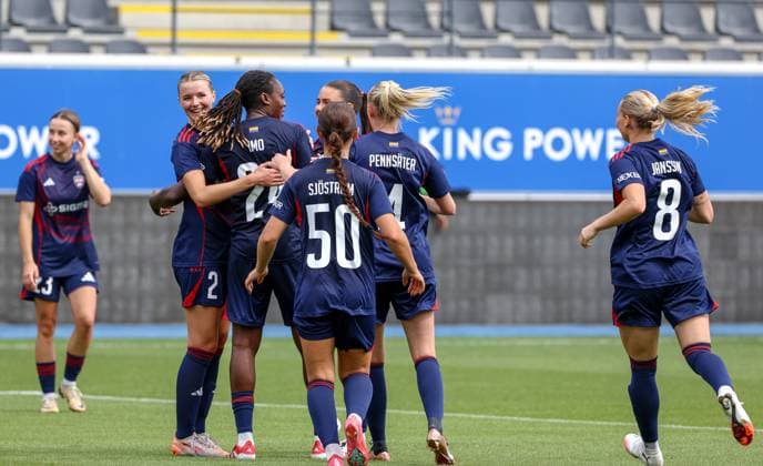 250827 UWCL ROSENGARD VS LJUBOTEN Rosengard players celebrating the goal of Anam Imo (24) of FC Rosengard (3-0) during women™s soccer match between FC Rosengard (SWE) and ZFK Ljuboten (MKD), group 3, second qualifying round of Women™s Champions League 2025-2026 on Wednesday 27 August 2025 in Leuven, Belgium. PHOTO SPORTPIX SEVIL OKTEM LEUVEN DEN DREEF VLAAMS BRABANT BELGIUM  Copyright: xSportpix.bex xSevilxOktemxSevilxOktemx