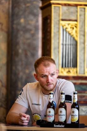 27.08.2025, GER, Handball, Maenner, Saison 25 26, Daikin 1.Bundesliga,Pressekonferenz des ThSV Eisenach vor dem 1. Spieltag gegen den SC DHfK Leipzig Peter Walz (ThSV Eisenach,14) 99817 Eisenach Stadtschloss Eisenach Thueringen Deutschland