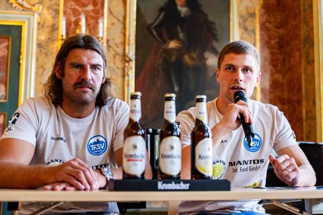 27.08.2025, GER, Handball, Maenner, Saison 25 26, Daikin 1.Bundesliga,Pressekonferenz des ThSV Eisenach vor dem 1. Spieltag gegen den SC DHfK Leipzig Vincent Buechner (ThSV Eisenach,74) 99817 Eisenach Stadtschloss Eisenach Thueringen Deutschland
