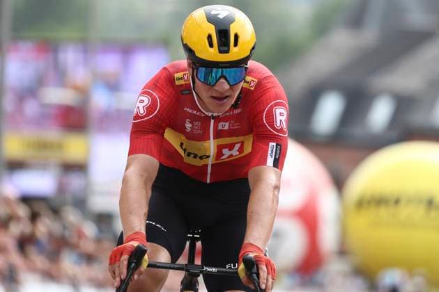Muur Classic Geraadsbergen 2025 Cycling Race GERAARDSBERGEN, BELGIUM - AUGUST 27 : Abrahamsen Jonas (NOR) of Uno-X Mobility wins during the 3th edition of Muur Classic Geraardsbergen an UCI Europe Tour 1.1 one day cycling road race for Men Elite of 177.8 km with start in Geraardsbergen and finish in Geraardsbergen on August 27, 2025 in Geraardsbergen, Belgium, 27 08 2025 - GERAARDSBERGEN Belgium  Copyright: xTvwx