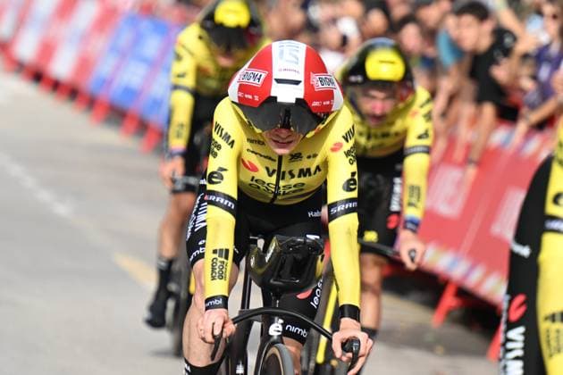 27-08-2025 Vuelta A Espana; Tappa 05 Figueres - Figueres; 2025, Visma - Lease A Bike; Vingegaard, Jonas; Figueres; 