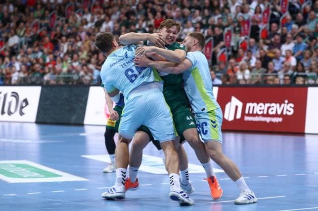 27.08.2025, xgox, Handball, Daikin HBL, TSV Hannover Burgdorf - VfL Gummersbach v.l. Hannover