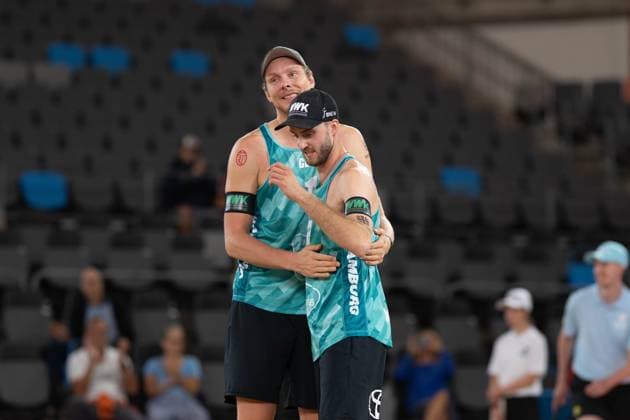 RECORD DATE NOT STATED Beach Pro Tour - Elite 16 Hamburg, 27.08.2025 Clemens Wickler (Player No. 2, GER), Nils Ehlers (Player No. 1; Beach Pro Tour - Elite 16 Hamburg am 27.08.2025 Copyright: xBEAUTIFULxSPORTS PeterxWeberx