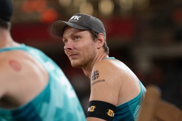 RECORD DATE NOT STATED Beach Pro Tour - Elite 16 Hamburg, 27.08.2025 Nils Ehlers (Player No. 1, GER); Beach Pro Tour - Elite 16 Hamburg am 27.08.2025 Copyright: xBEAUTIFULxSPORTS PeterxWeberx