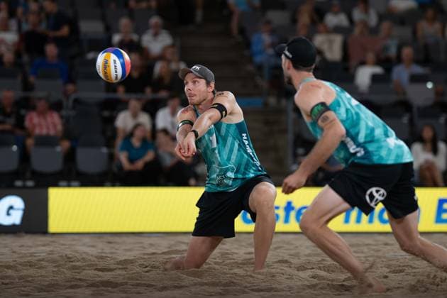 RECORD DATE NOT STATED Beach Pro Tour - Elite 16 Hamburg, 27.08.2025 Nils Ehlers (Player No. 1, GER); Beach Pro Tour - Elite 16 Hamburg am 27.08.2025 Copyright: xBEAUTIFULxSPORTS PeterxWeberx