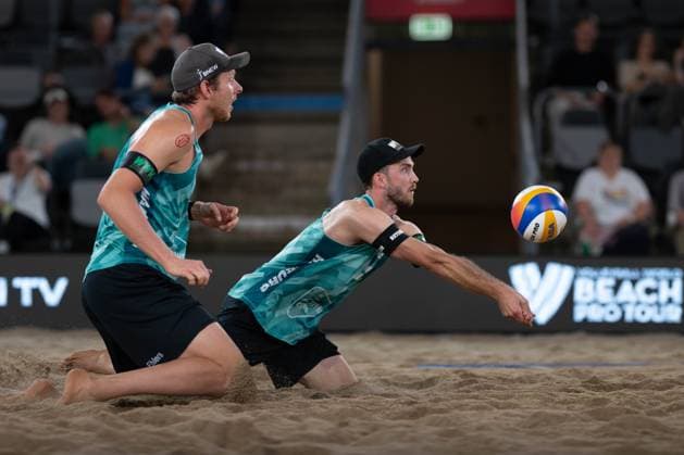 RECORD DATE NOT STATED Beach Pro Tour - Elite 16 Hamburg, 27.08.2025 Clemens Wickler (Player No. 2, GER), Nils Ehlers (Player No. 1; Beach Pro Tour - Elite 16 Hamburg am 27.08.2025 Copyright: xBEAUTIFULxSPORTS PeterxWeberx