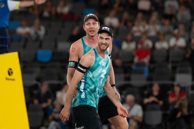 RECORD DATE NOT STATED Beach Pro Tour - Elite 16 Hamburg, 27.08.2025 Clemens Wickler (Player No. 2, GER), Nils Ehlers (Player No. 1; Beach Pro Tour - Elite 16 Hamburg am 27.08.2025 Copyright: xBEAUTIFULxSPORTS PeterxWeberx