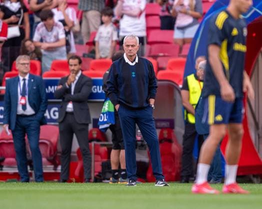 August 27, 2025, Lisboa, Lisboa, Portugal: JOSE MOURINHO head coach of Fenerbahce seen during the UEFA Champions League playoff match between SL Benfica and Fenerbahce SK at Estadio do Lisboa e Benfica on August 27, 2025 in Lisboa, Portugal. Lisboa Portugal - ZUMAl192 20250827_zsp_l192_002 Copyright: xMiguelxLemosx