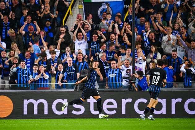 Club Brugge v Rangers FC - UEFA Champions League BRUGGE, BELGIUM - AUGUST 27 : Stankovic Aleksandar midfielder of Club Brugge celebrating scoring a goal during the UEFA Champions League 2025 26 play-off round second leg between Club Brugge and Rangers FC on August 27, 2025 in Brugge, Belgium, 27 08 2025 Brugge Belgium  Copyright: xTomasxSiskx