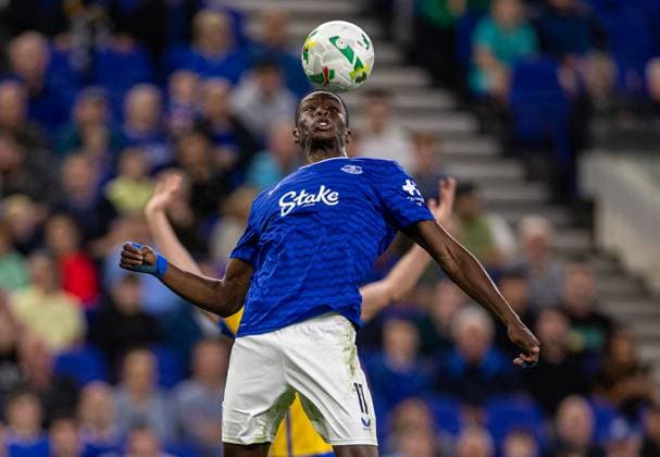 Football - Football League Cup - 2nd Round - Everton FC v Mansfield Town FC LIVERPOOL, ENGLAND - Wednesday, August 27, 2025: Everton s Thierno Barry during the Football League Cup 2nd Round match between Everton FC and Mansfield Town FC at Bramley-Moore Dock. (Photo by David Rawcliffe Propaganda) LIVERPOOL Bramley-Moore Dock MERSEYSIDE ENGLAND  Copyright: xDavidxRawcliffex P2025-08-27-Everton_Mansfield-56