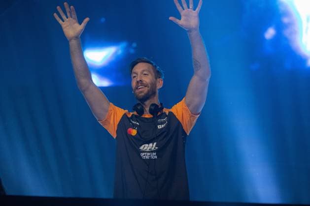 Amsterdam, The Netherlands, 2025-08-27 17:55:31 August 27, 2025, Westergas, Amsterdam, NL. Mastercard McLaren Formula 1 fan event. Pictured: Calvin Harris. Photo: NL Beeld David Heukers Credit: NL Beeld Heukers Media  Copyright: xx x