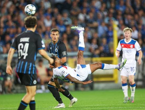 Danilo of Rangers during the Champions League second leg play off match at the Jan Breydel Stadium, Brugge. Club Brugge v Rangers - UEFA - Champions League Play-offs - Jan Breydel Stadium, Belguim - 27 Aug 2025Brugge Jan Breydel Stadium Belgium EDITORIAL USE ONLY  Copyright: xO Rourke RangersxFC Shutterstockx 15459058en