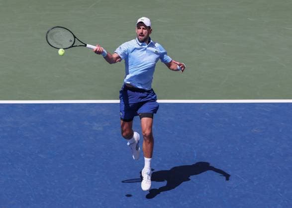 Novak Djokovic (SRB), von oben USTA Billie Jean King National Tennis Center, Flushing Meadows, New York, USA . Copyright: xJuergenxHasenkopfx