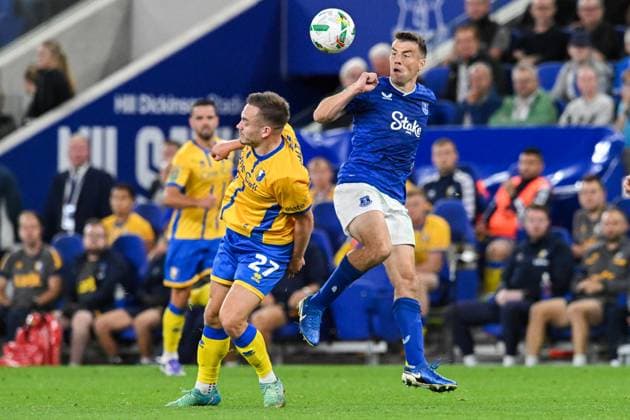Everton v Mansfield Town Carabao Cup SÃ amus Coleman of Everton during the Carabao Cup Second Round match at the Hill Dickson Stadium, Liverpool UK Newspapers OUT Copyright: xKarlxVallantinex FIL-22149-0053