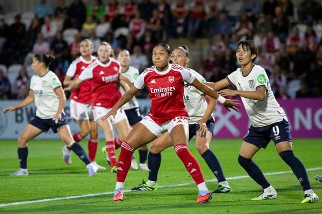 Olivia Smith of Arsenal Women during the Pre-season Friendly match between Arsenal Women and West Ham United Women at Meadow Park, Borehamwood, England on 27 August 2025. Copyright: xJoshuaxSmithx 43810014