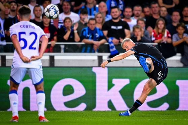 Club Brugge v Rangers FC - UEFA Champions League BRUGGE, BELGIUM - AUGUST 27 : Siquet Hugo defender of Club Brugge during the UEFA Champions League 2025 26 play-off round second leg between Club Brugge and Rangers FC on August 27, 2025 in Brugge, Belgium, 27 08 2025  Copyright: xTomasxSiskx