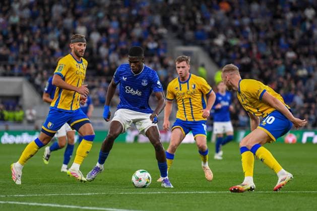 Everton v Mansfield Town Carabao Cup Youssef Chermiti of Everton during the Carabao Cup Second Round match at the Hill Dickson Stadium, Liverpool UK Newspapers OUT Copyright: xKarlxVallantinex FIL-22149-0083