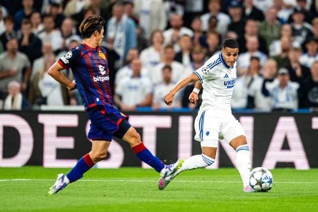FC Copenhagen v FC Basel, UEFA Champions League qualification, Copenhagen, Denmark Copenhagen, Denmark. 27th, August 2025. Elias Achouri (30) of FC Copenhagen seen during the UEFA Champions League qualification match between FC Copenhagen and FC Basel at Parken in Copenhagen. Denmark, Copenhagen  Copyright: xGonzalesxPhoto TobiasxJorgensenx