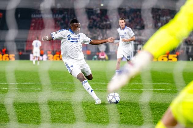 FC Copenhagen v FC Basel, UEFA Champions League qualification, Copenhagen, Denmark Copenhagen, Denmark. 27th, August 2025. Youssoufa Moukoko (9) of FC Copenhagen converts a penalty during the UEFA Champions League qualification match between FC Copenhagen and FC Basel at Parken in Copenhagen. Denmark, Copenhagen  Copyright: xGonzalesxPhoto TobiasxJorgensenx