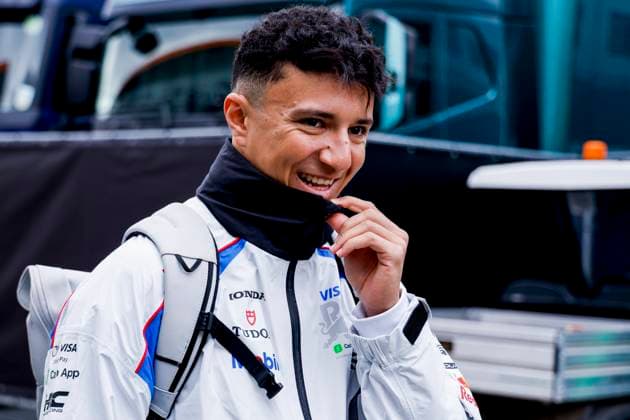 Isack Hadjar of France and Racing Bulls looks on prior to the start of the Formula 1 Heineken Dutch Grand Prix 2025 at Circuit Zandvoort on August 28, 2025 in Zandvoort, Netherlands. (Photo by Marcel ter Bals DeFodi Images)