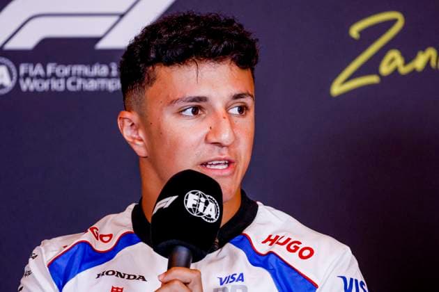 Isack Hadjar of France and Racing Bulls at the press conference, PK, Pressekonferenz prior to the start of the Formula 1 Heineken Dutch Grand Prix 2025 at Circuit Zandvoort on August 28, 2025 in Zandvoort, Netherlands. (Photo by Marcel ter Bals DeFodi Images)
