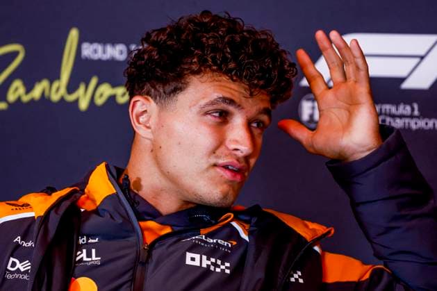 Lando Norris of the United Kingdom and McLaren F1 Team at the press conference, PK, Pressekonferenz prior to the start of the Formula 1 Heineken Dutch Grand Prix 2025 at Circuit Zandvoort on August 28, 2025 in Zandvoort, Netherlands. (Photo by Marcel ter Bals DeFodi Images)