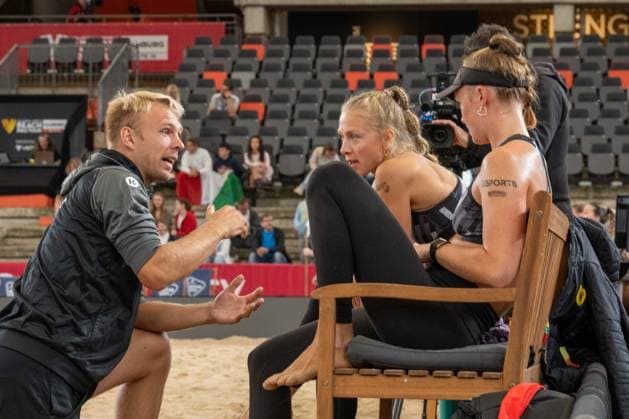 RECORD DATE NOT STATED Beach Pro Tour - Elite 16 Hamburg, 28.08.2025 Paula Schürholz (Player No. 1, GER), Lea Sophie Kunst (Player No. 2; Beach Pro Tour - Elite 16 Hamburg am 28.08.2025 Copyright: xBEAUTIFULxSPORTS PeterxWeberx